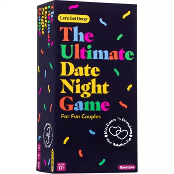 Just Play Let's Get Deep - det ultimative date night-spil, 400 samtalekort til par, 3 niveauer: Ice Breaker, Deep, Deeper, 2+ spillere, fra 17 år