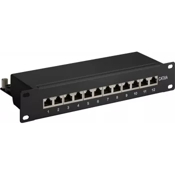 DSIT DS-10Patch6a-12STP 10-Inch 12-Port STP CAT 6a Patch Panel