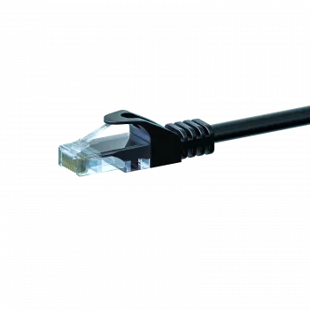 DSIT CAT5e U/UTP netværks-patchkabel, 1 m, sort, 100% kobber (DC-50-010)