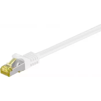 DSIT RJ45 Network Cable S/FTP PiMF with CAT 7 Raw Cable, 5 m, White (DC-72-050)