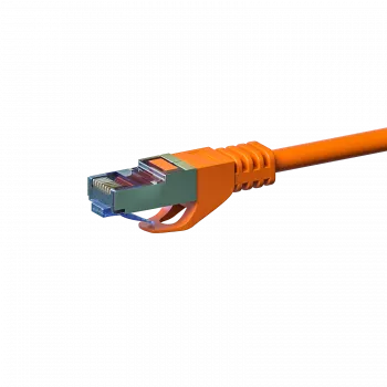 DSIT CAT 6a S/FTP LSOH Network Patch Cable 0.5m Orange