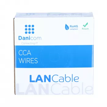DSIT CAT6 S/FTP 50 m kabel på rulle grå CCA (DC-SFTP6CCA50-GRY)