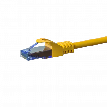 DSIT CAT6a U/UTP 100% kobber Ethernet-patchkabel, 0,15 m, gul