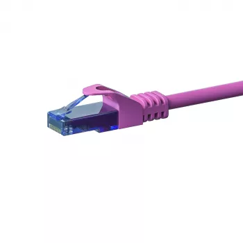 DSIT CAT6a U/UTP 30 m pink netværks-patchkabel, 100 % kobber, 10 Gbps, RJ45