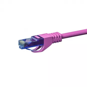 DSIT CAT6a U/UTP 30 m pink netværks-patchkabel, 100 % kobber, 10 Gbps, RJ45