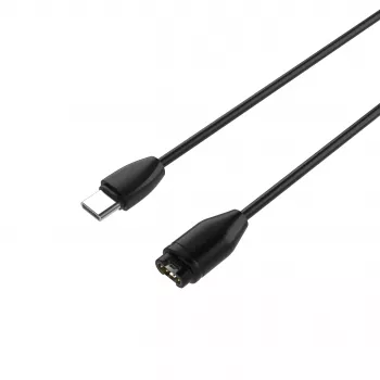 FIXED USB-C til Garmin ladekabel 2 m sort - Forerunner Fenix Venu Vivoactive Instinct