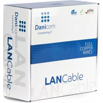 DSIT DANICOM CAT6A U/UTP 100 m fleksibelt PVC (Fca) netværkskabel