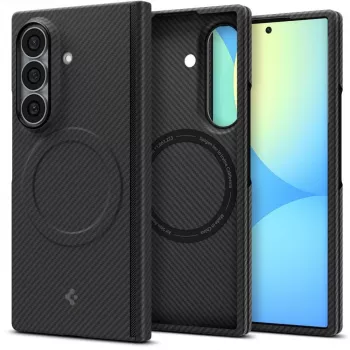Spigen AirSkin Aramid MagSafe etui til Samsung Galaxy Z Fold 8 Ultra - Mat sort