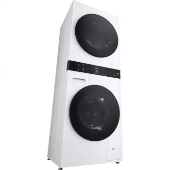LG WashTower WT1210WWF WiFi-kompatibel 12kg vaske-tørremaskine med varmepumpe, hvid