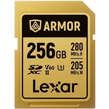Lexar Professional ARMOR GOLD SDXC UHS-II hukommelseskort, 256 GB, V60 (LSDAMGL256G-RNNNG)