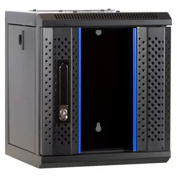 DSIT DS10-3304 10 inch 4U vægmonteret serverskab med glasdør, 312x310x264 mm, sort