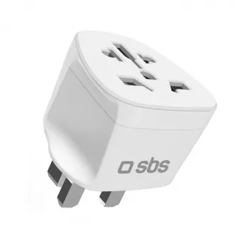 SBS Universal-Rejseadapter til Storbritannien - hvid
