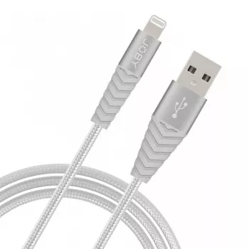 Joby lade- og synkroniseringskabel Lightning, 1,2 m, sølv (JB01814-BWW)