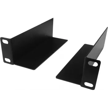 DSIT DS-LS10 10 inch rackstøtteplader, 136 mm dybde, 2-pak, sort