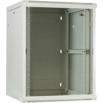 DSIT 6U Wall-Mount Server Cabinet with Glass Door, White, 600x600x368 mm