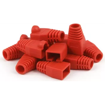 DSIT DANICOM RJ45 Strain Relief Boot Red 10 Pieces