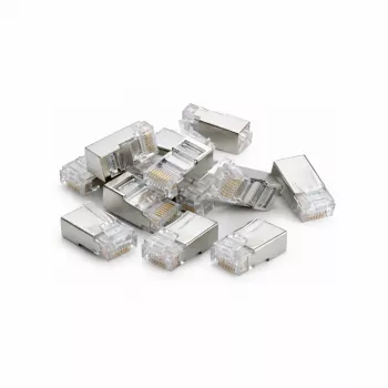 DSIT FTP RJ45 CAT5e Network Connector for Flexible and Solid Core Cables - 10 Pack