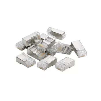 DSIT FTP RJ45 CAT6 netværksstik til massivlederkabel - 10-pak