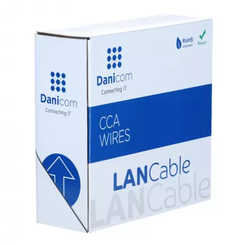 DSIT CAT5e SF/UTP Network Cable AWG 26/7 Flexible 100 Meter Grey CCA