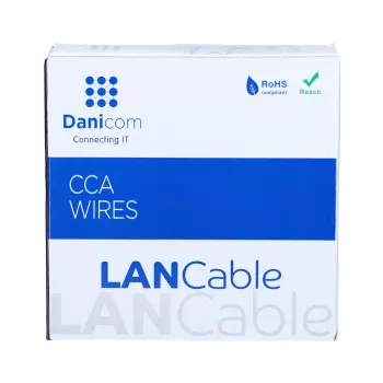 DSIT CAT5e SF/UTP Network Cable AWG 26/7 Flexible 100 Meter Grey CCA