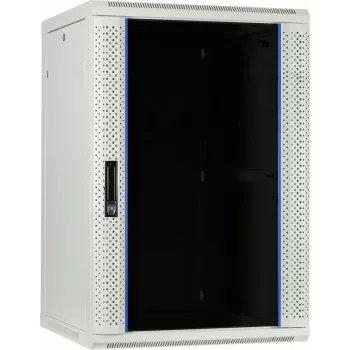 DSIT 22U vægmonteret serverskab med glasdør, 600x600x1100 mm, hvid