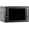DSIT DS6604 4U Wall-Mount Server Cabinet with Glass Door, 600x600x280 mm, Black