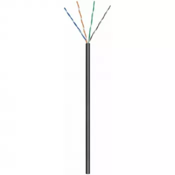 DSIT CAT6 udendørs netværkskabel U/UTP AWG 24/7 fleksibel 100 m sort