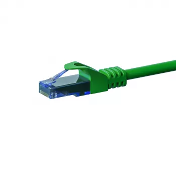 DSIT CAT6a U/UTP 100% kobber netværks-patchkabel, 15 m, grøn, RJ45, 10 Gbps, 500 MHz, PVC-kappe, flerleder AWG26/7, TIA/EIA 568B