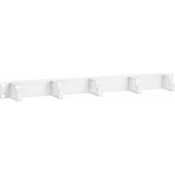 DSIT 19 inch 1U metal-kabelstyringspanel med slidsgennemføring – hvid (DS-1904-W)