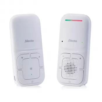 Alecto DBX130 DECT babyalarm med Full ECO-tilstand, talefunktion, temperatursensor, vuggesange og natlampe