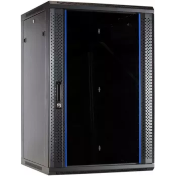 DSIT 22U vægmonteret serverskab med glasdør 600x600x1100mm (DS6622-WAND)