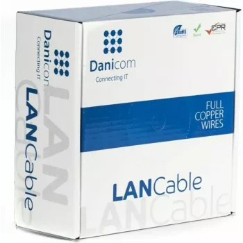 DSIT DANICOM CAT5e UTP udendørskabel 305m massiv leder PE Fca sort 100% kobber