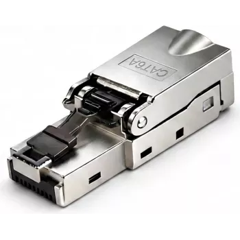 DSIT S/FTP CAT6a værktøjsfri RJ45-netværksstik til strandet kabel