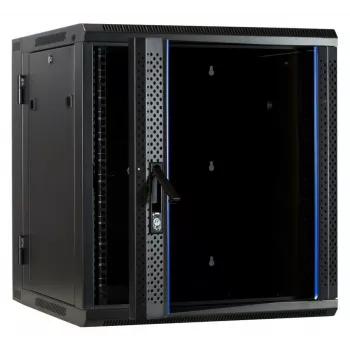 DSIT DS6612-DOUBLE reversibelt vægmonteret serverskab med glasdør, 600 mm bred