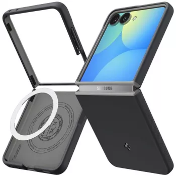 SPIGEN Nano Pop MagSafe-cover til Samsung Galaxy Z Flip8 - Black Sesame