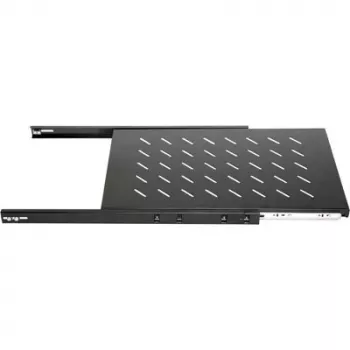 DSIT DS-UH80 1U udtrækshylde, 18 kg belastning, 640 mm dybde, sort