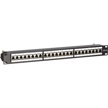 DSIT CAT 6a STP 24-port 19 inch rackmonteret patchpanel