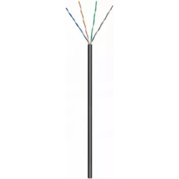 DSIT CAT6 outdoor-netværkskabel, U/UTP, AWG 24/7 (fleksibel), 305 m, sort, CCA