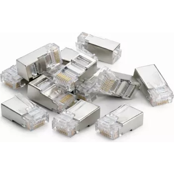 DSIT DANICOM SFTP RJ45 CAT6a pass-through-stik til fleksible kabler, 10-pak