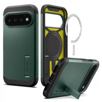 Spigen Tough Armor Mag MagSafe-cover til Google Pixel 11 Pro - Abyss Green