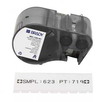 BRADY BMP51/BMP53/M511 selvlaminerende vinyl-kabelmærkat, hvid/transparent, 38,1 mm x 25,4 mm, 160 etiketter/rulle