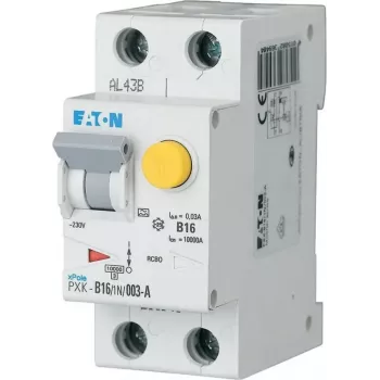 Eaton PXK-B16/1N/003-F RCBO kombinationsafbryder, B16 1P+N 30mA type A, 230V, 6kA, 2TE