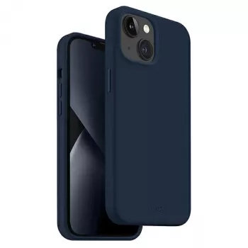 UNIQ Lino Marine Blue cover til iPhone 14 Plus / 15 Plus 6,7 inch