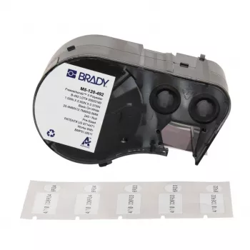 BRADY M5-120-492 FreezerBondz polyesteretiketprinter-kassette til BMP51/BMP53/M511, hvid, 12,70 mm x 21,34 m