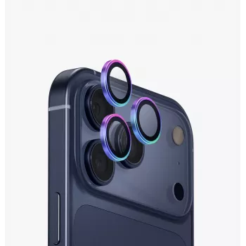 UNIQ Optix aluminium kameralinsebeskyttelse til iPhone 17 Pro / 17 Pro Max med applikator, opal