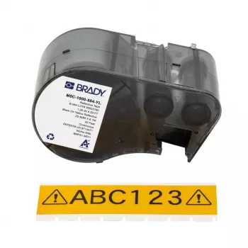 BRADY BMP51/BMP53/M511 selv-laminerende vinyletiket, hvid/transparent, 1 tomme bred, 21 ft rulle