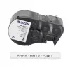 Brady M4C-250-7641 selv-laminerende vinylkabelmærker til BMP51/BMP53, 38,1 mm x 19,05 mm, hvid/transparent, 6,4 m rulle