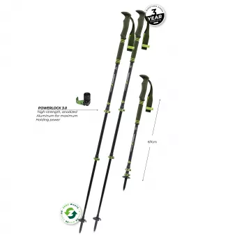 Komperdell Carbon Pro Zero Trekking Poles, Green