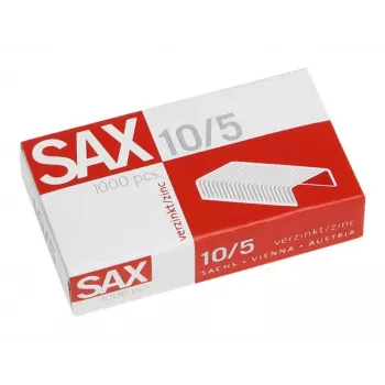 Sax hæfteklammer 1-105-00 nr. 10 5 mm forzinket, 1000 stk.
