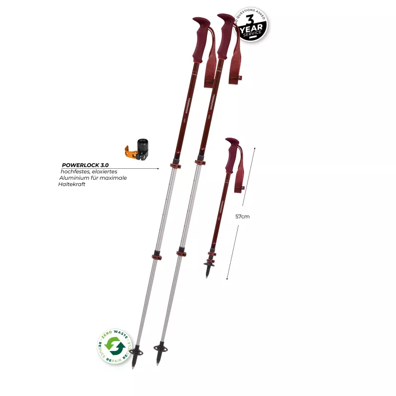 Komperdell Trailmaster Zero Compact vandrestave - Malbec